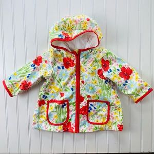 Little Me Red Flower Raincoat